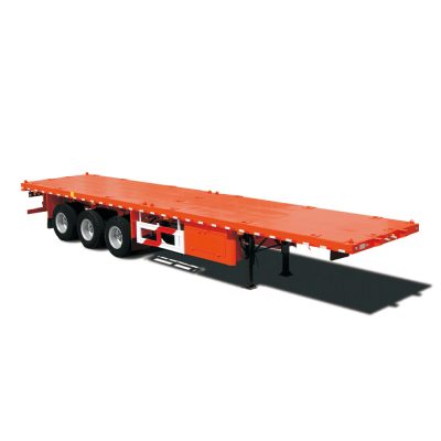 3 axle flatbed cargo transport semi trailer