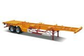 45ft 2 axle gooseneck skeleton semi trailer